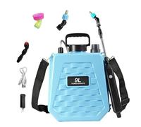 Backpack Sprayer Compact, Rechargeable Lawn Garden Spraying Equipment, Lightweight Plant Care Tool, Adjustable Nozzle System, Long-Lasting Battery, for Farm, Yard, Garden, Agricultural Use, Blue Green
