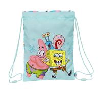 Backpack with Strings Spongebob Stay positive Blue White 26 x 34 x 1 cm