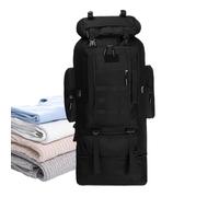 Backpack, zaino da viaggio, impermeabile, zaino da trekking, ampia capacità, borsa da viaggio, zaino in spalla, impermeabile per attività all'aperto, come climbing, ciclismo e viaggio, Nero , Se