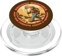 Backpacker Smokey Bear Keep Our Forests Green & Growing PopSockets PopGrip per MagSafe