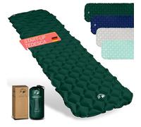 Backpacker's Journey Materassino da campeggio, materassino isolante, per esterni, ultraleggero con ingombro ridotto, ideale per escursioni, campeggio e attività all'aperto (verde scuro)