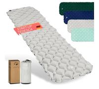 Backpacker's Journey Materasso da campeggio. Materasso ad aria per esterni, materassino ultraleggero di dimensioni ridotte. Ideale per l'escursionismo, il campeggio e l'outdoor (Grigio)