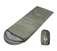 Backpacker's Journey Sacco a pelo 3-4 stagioni (solo 1,4 kg) in formato pack comprimibile. Sacco a pelo outdoor leggero per uomini e donne. Ideale per il campeggio e l'escursionismo (verde).