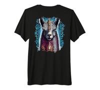 Backprint Alpaca Fantasia Colorata da Un Mondo da Sogno Maglietta Premium