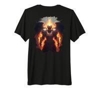 Backprint Angelo di Fuoco con Fiamme dell'inferno Maglietta Premium