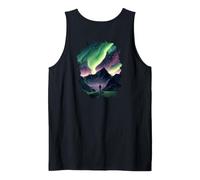 Backprint Aurora Boreale sulle Montagne Meraviglie Naturali Canotta