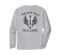 Backprint | Banjo Old-Retired Bluegrass-Country-Music Banjo Maglia a Manica