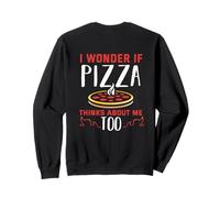 Backprint Chissà se Anche la Pizza Pensa a Me Felpa
