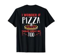 Backprint Chissà se Anche la Pizza Pensa a Me Maglietta