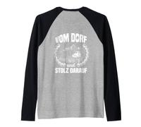 Backprint dal Villaggio e Orgoglio Maglia con Maniche Raglan