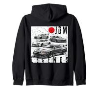 Backprint Distress JDM Legends Race Cars Bandiera Giapponese Regali Felpa con Cappuccio