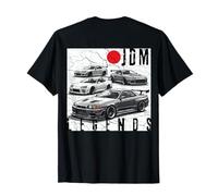 Backprint Distress JDM Legends Race Cars Bandiera Giapponese Regali Maglietta