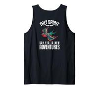 Backprint Free Spirit Dice Sì a Nuove Avventure Canotta