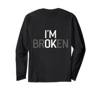 Backprint I am Broken ICH bin verpatta Maglia a Manica