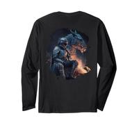 Backprint Il Cavaliere e Il Drago Una Leggenda dell'amicizia Maglia a Manica