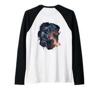 Backprint Il Cavaliere e Il Drago Una Leggenda dell'amicizia Maglia con Maniche Raglan