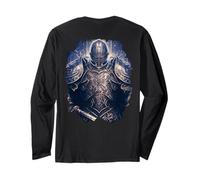 Backprint Il Cavaliere Oscuro del Potere e del misticismo Maglia a Manica