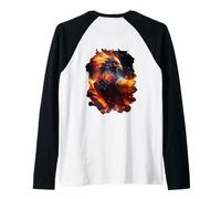 Backprint Il maestoso splendore della Fenice risorta Maglia con Maniche Raglan
