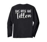 Backprint Il Male ha Le Tette Tette Seni Bosom Divertente Maglia a Manica