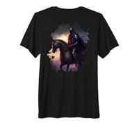 Backprint Il minaccioso Cavaliere nella Notte Maglietta Premium