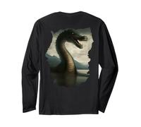Backprint Il misterioso Mostro di Loch Ness Maglia a Manica