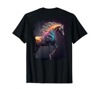Backprint Il Mistico Cavallo Arcobaleno un'avventura Maglietta