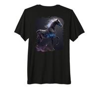Backprint Il Mistico Cavallo Arcobaleno un'avventura Maglietta Premium