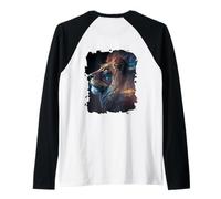 Backprint Il Mistico Forte re del Deserto e della Natura Maglia con Maniche Raglan