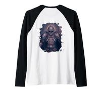 Backprint Il Potente Cavaliere con un'aura Potente Maglia con Maniche Raglan