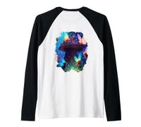 Backprint Incantato dalle Fate del Bosco incantato Maglia con Maniche Raglan