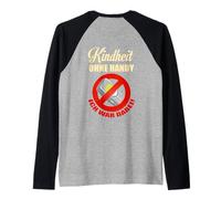 Backprint Infanzia Senza Cellulare io c'ero Maglia con Maniche Raglan
