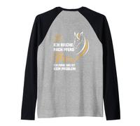 Backprint JA ICH rieche Nach Pferd No Das Ist Kein Problem Maglia con Maniche Raglan
