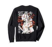 Backprint Japan Aesthetic Kitsune Fox Horror Streetwear Felpa