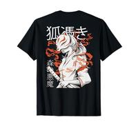 Backprint Japan Aesthetic Kitsune Fox Horror Streetwear Maglietta