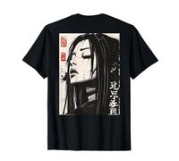Backprint Japan Aesthetic Kuchisake Onna Horror Streetwear Maglietta