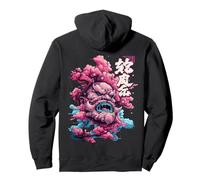 Backprint Japan Aesthetic Vaporwave Cherry Blossom Horror Felpa con Cappuccio