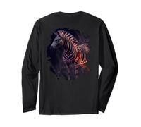 Backprint La mistica Zebra Colorata Una Leggenda Selvaggio Maglia a Manica