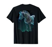 Backprint La mistica Zebra Colorata Una Leggenda Selvaggio Maglietta