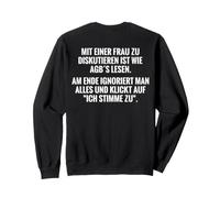 Backprint Litigare con Una Donna è Come Leggere T&C Felpa