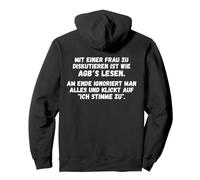 Backprint Litigare con Una Donna è Come Leggere T&C Felpa con Cappuccio