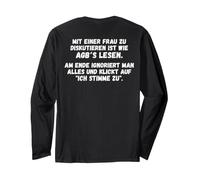 Backprint Litigare con Una Donna è Come Leggere T&C Maglia a Manica