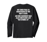 Backprint Litigare con Una Donna è Come Leggere T&C Maglia a Manica