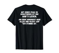 Backprint Litigare con Una Donna è Come Leggere T&C Maglietta