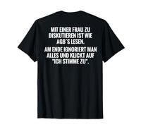 Backprint Litigare con Una Donna è Come Leggere T&C Maglietta