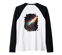 Backprint Magica Mago Bacchetta Magica Bacchetta Magica Maglia con Maniche Raglan