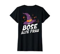 Backprint malvagio anziano e cappello da strega per Maglietta