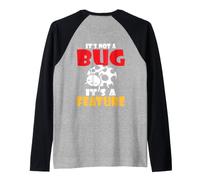 Backprint Non è Un Bug è Una funzionalità Programmatore Maglia con Maniche Raglan