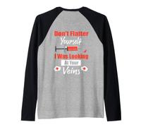 Backprint Non lusingarti, guardavo Le tue vene Maglia con Maniche Raglan