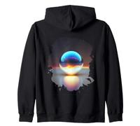 Backprint Perla nella Sabbia e Supernova in Una Sfera Felpa con Cappuccio