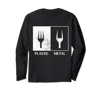 Backprint plastica musica divertente heavy metal Maglia a Manica